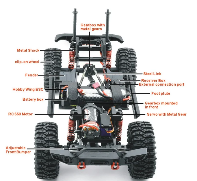 RGT EX86120 RC Car - 1/10 Scale Rock Crawler with App Control