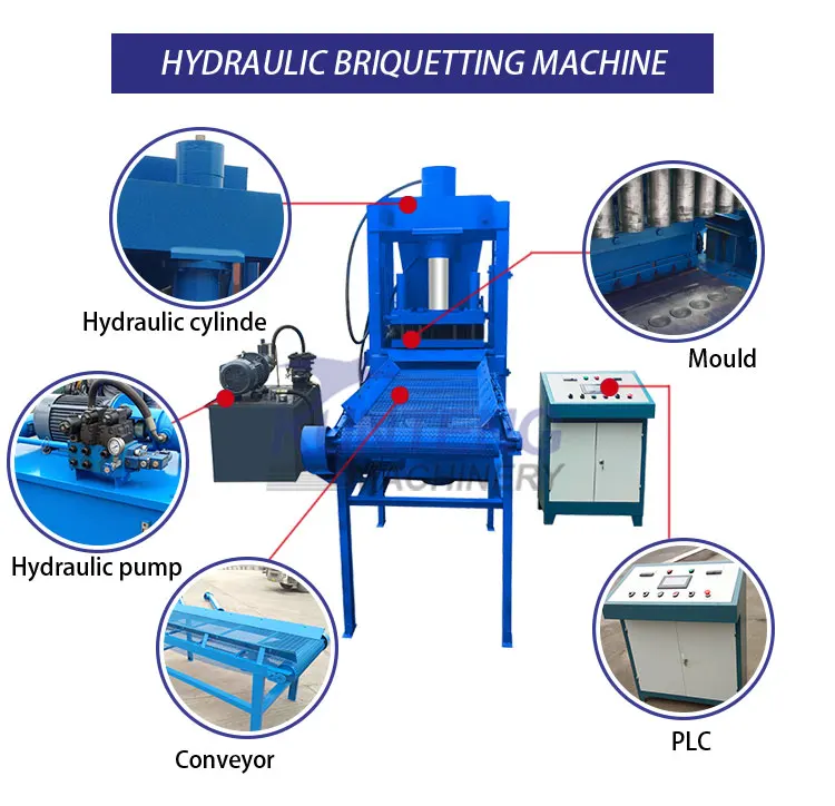 200 Tons Automatic Hydraulic Fast Burning Charcoal Briquette Machine