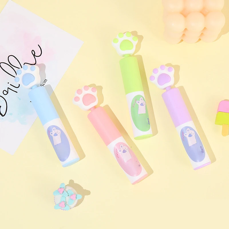 Школьные канцелярские принадлежности для детей набор флуоресцентных маркеров-хайлайтеров в форме кошек