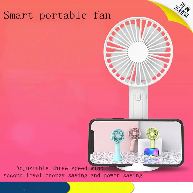 Customizable Portable Mini Handheld Fan Rechargeable USB & Electric Powered Three Speed Wind for Outdoor & Household Use