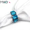 Silver Ring + Turquoise Rhinestone