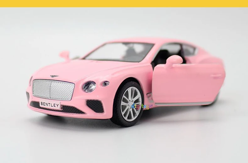 Pull Back Vehicles Toy Car for Toddlers Kids Boys Girls Gift Black RMZ City 1:36 Compatible for Diecasting Alloy Car Model Bentley Continental GT Toy Car 