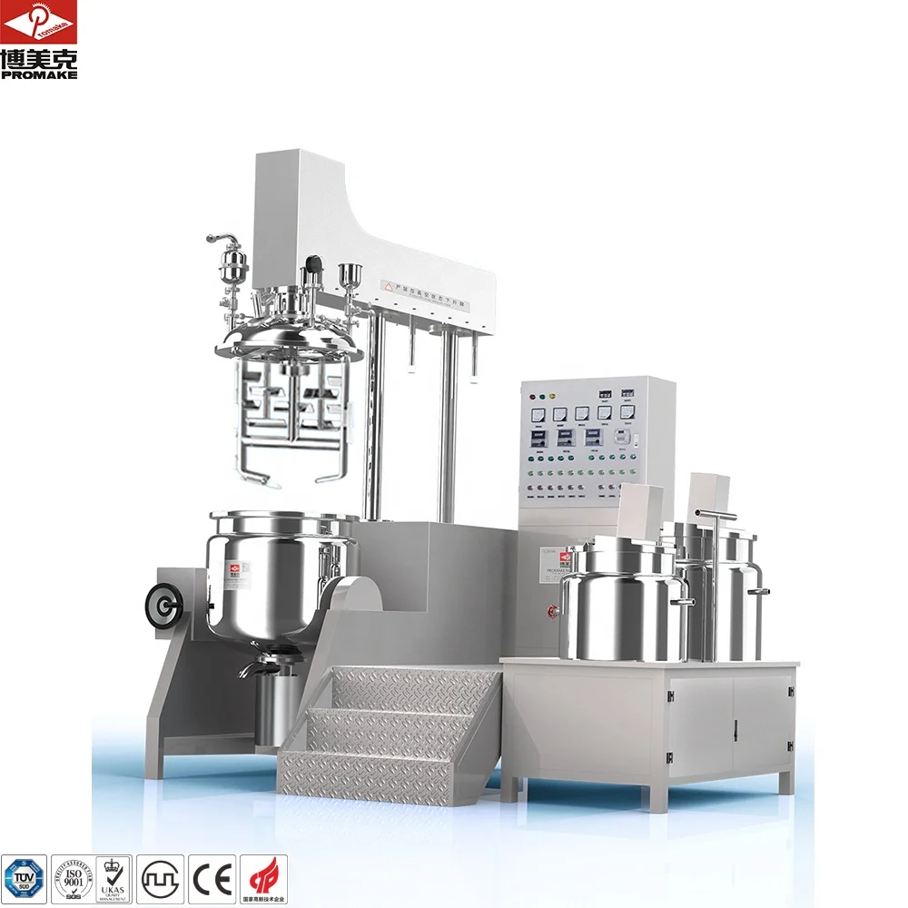500-5000L Vacuum Homogenizing Mixing Tank for Blender Cosmetic Agitator Mixer Emulsifying Stirring Cream Suppository Soft Gel