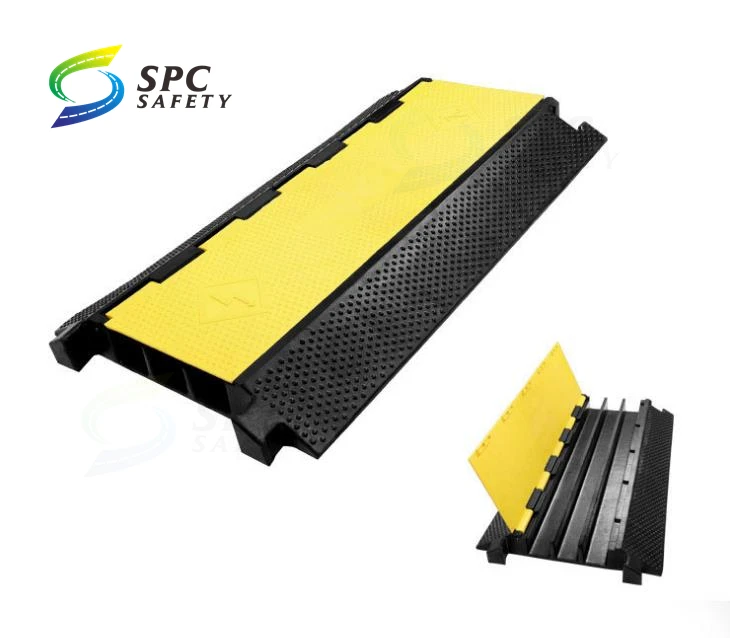 Тяжелый пол 3-канальный провод шланг шнур ПВХ Защитный Чехол резиновый скоростной удар рампа защита кабеля протектор кабеля