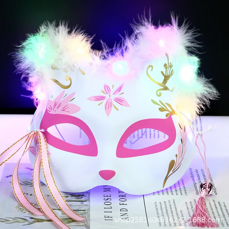 China Factory Supply Luminous Animal Mask Fox/cat/rabbit Led Mask ...