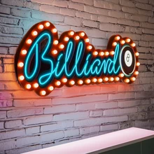 custom led light neon sign logo Outdoor Advertising bar decorate for wall