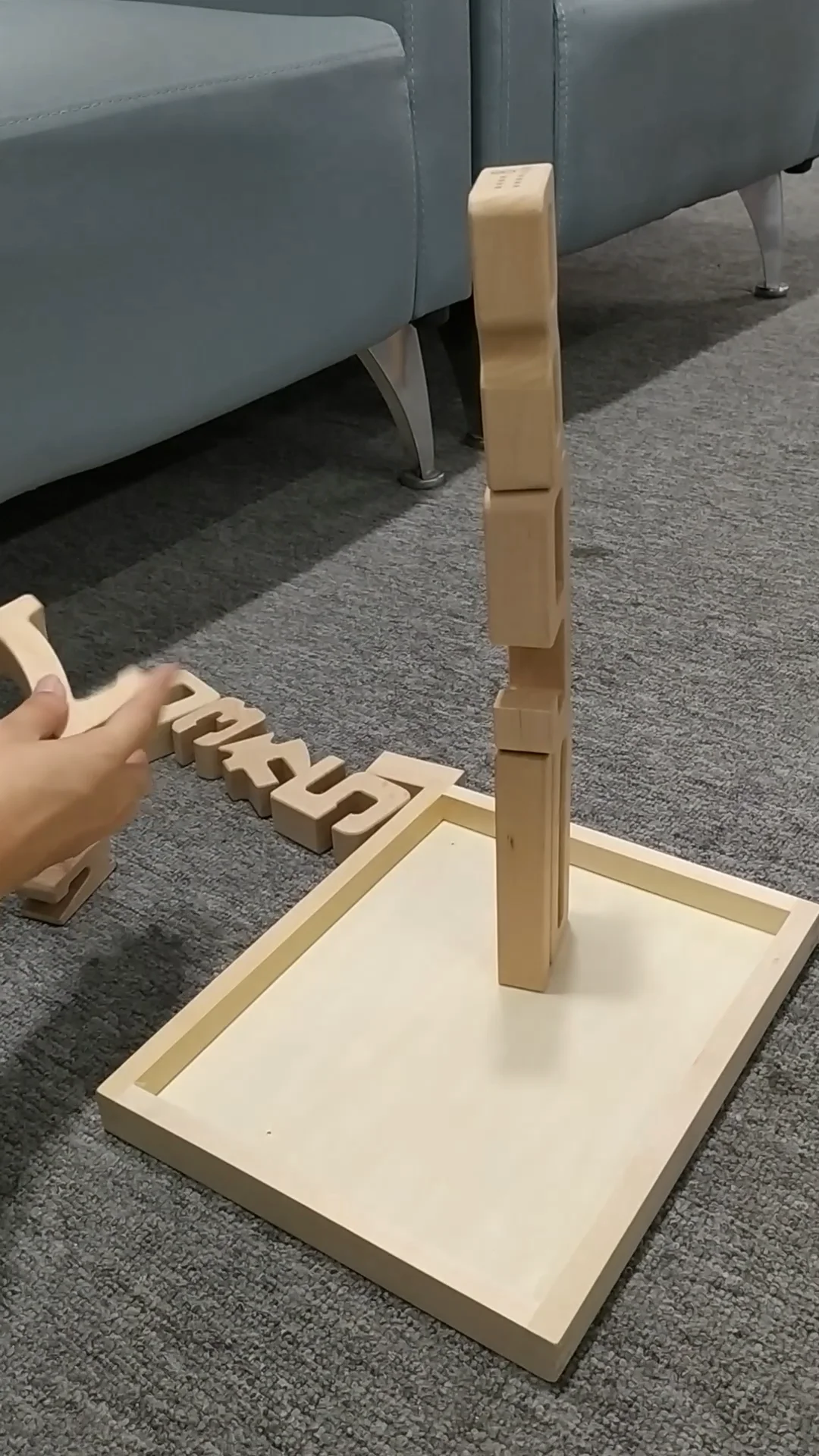 Number Building Blocks Wooden Digital Toys Baby Balance Block Toy ...