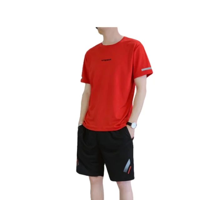 Summer new trend leisure sports breathable quick-drying T-shirt shorts set