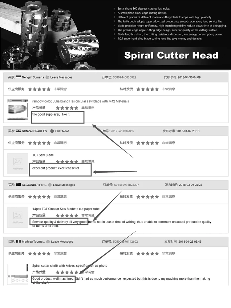 Livter Tungsten Carbide Tipped Wood Planer Spiral Cutter Head Hss
