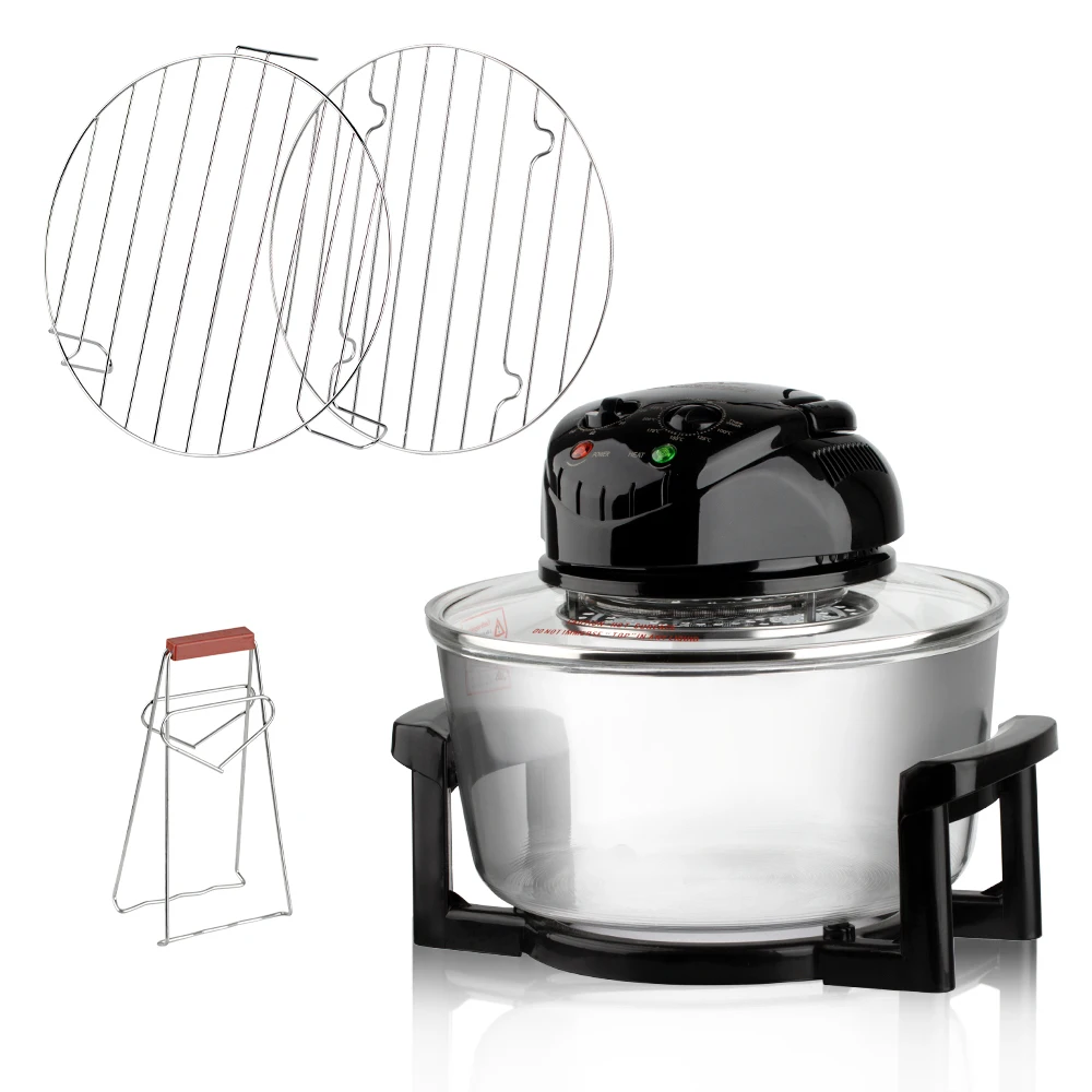 Multifunction Cooker Desktop Glass air Fryer Electric Wave Turbo Convection Oven 12L  Halogen Oven for Home