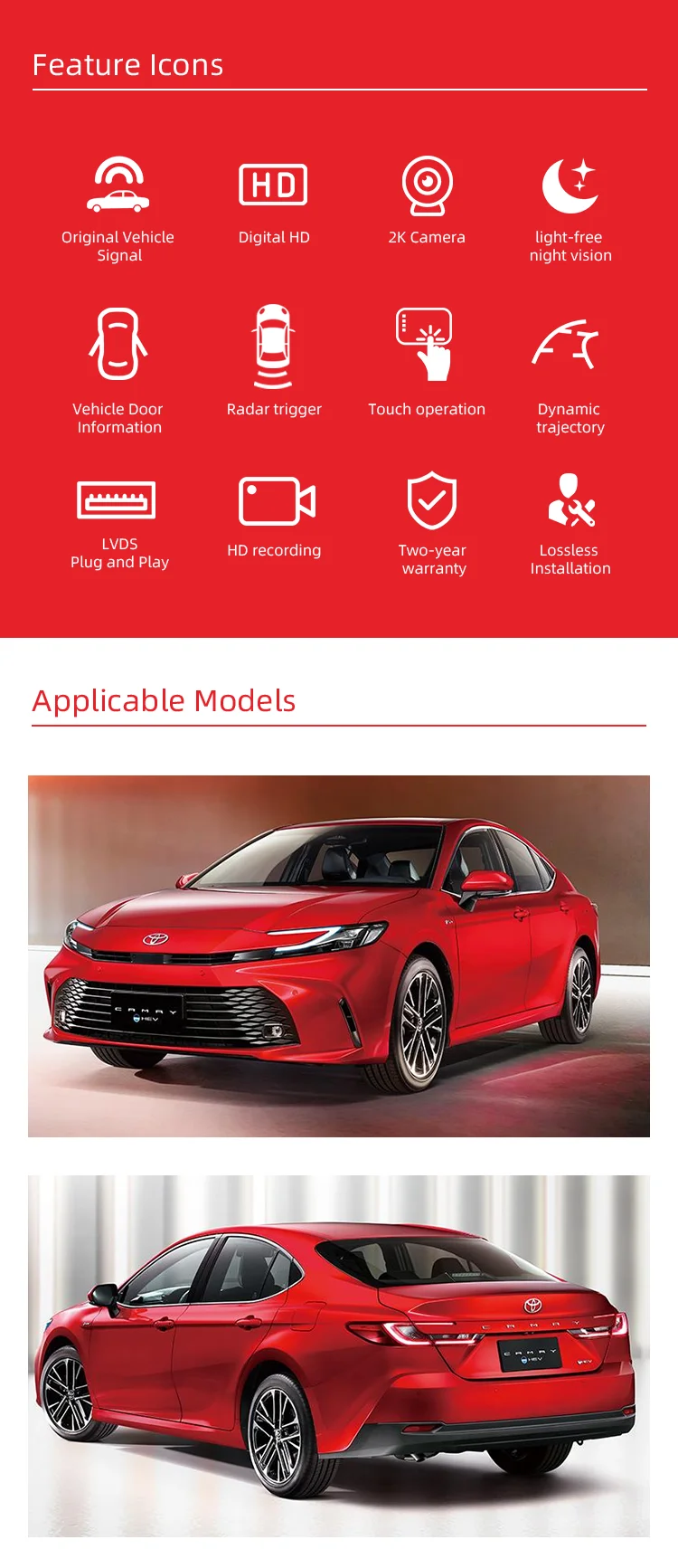 Wemaer AHD 1080P 3D Surround Bird View Car Camera Parking System 360 Degree Car Panoramic Camera Kits for Toyota Camry supplier