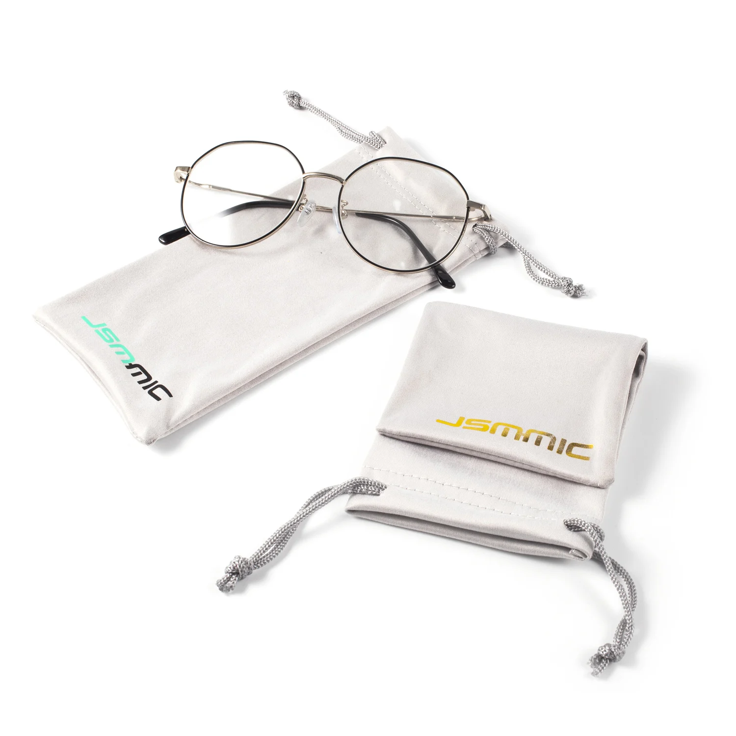 High Quality Microfiber Pouch for Sunglasses Custom Logo Printed Portable Bag White Black Colorful New Design Eyeglasses Care details