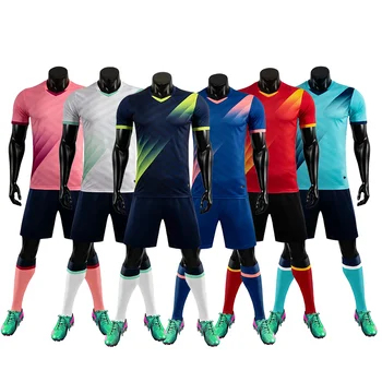 Latest Technologies In Printing Custom Logo Maillot Football Clothes Design Men Soccer Wear Cheapest Soccer Jersey For Team