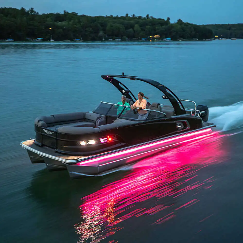 Custom Professional River Crossing Float Tube Party Luxury Aluminium Boat Pontoons Floating Pontoon Boat with Motor and Trailer