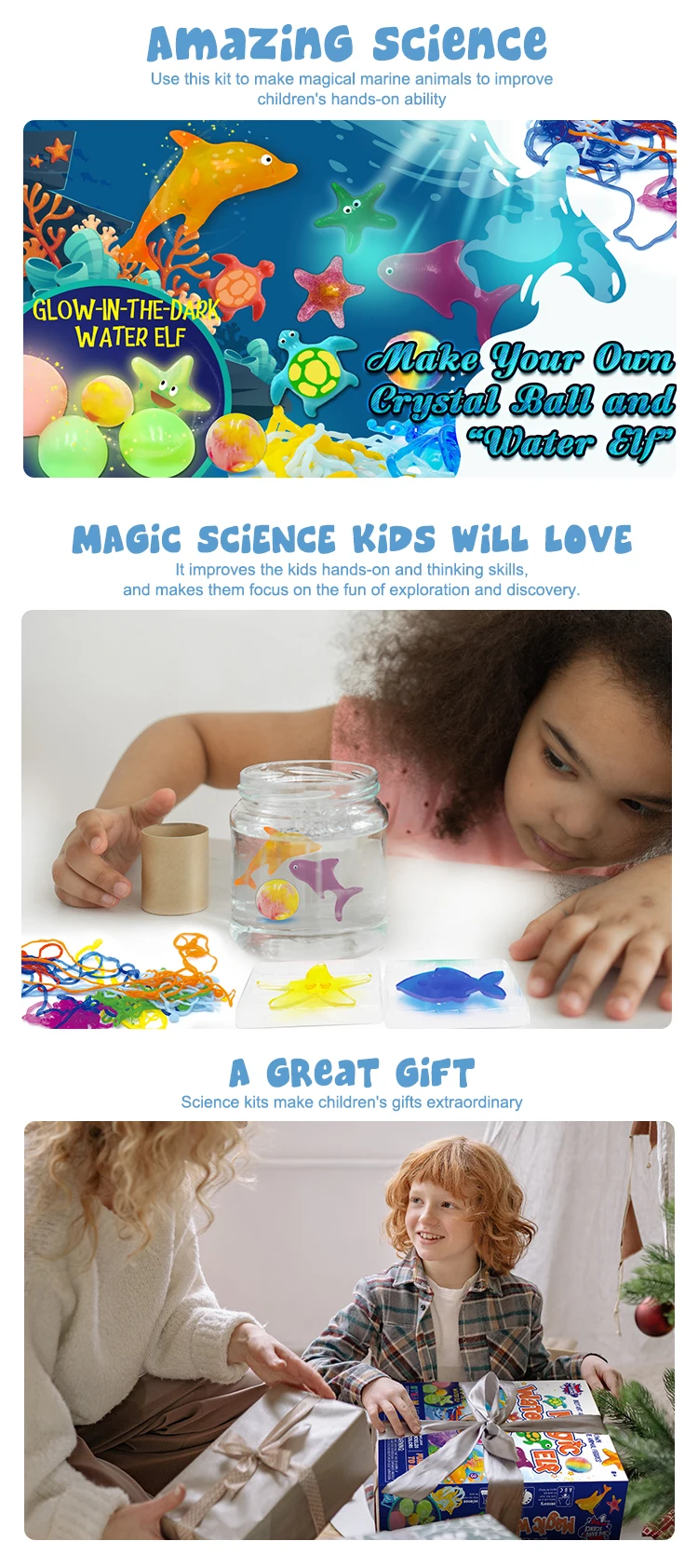 Magic Water Elf Experiments Science Kit Stem Educational Scientific