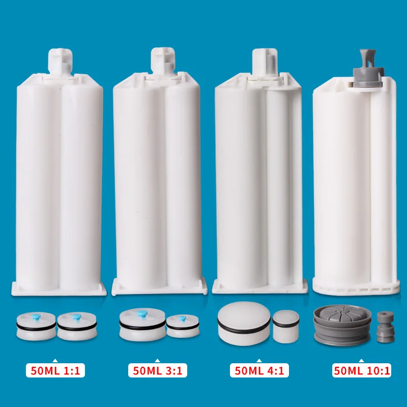 MA5.4-17 plastic static mixer/mixing tube/mixing nozzle with 50ml AB glue, adhesive, epoxy