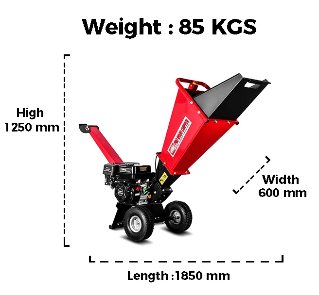 K-maxpower Highly Performance TUV CE 7hp Petrol Powered Small Tree Branch Wood Crusher Mini Wood Chipper Shredder Machine