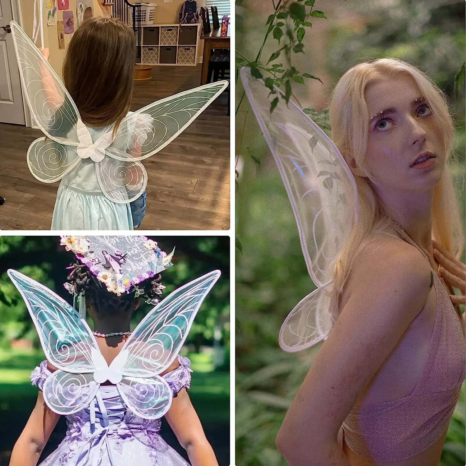Nicro Kids Elf Wand Party Sparkling Sheer Dress up Feather Angel Fairy  Cosplay Halloween Butterfly Wings Costume Fancy Clothes| Alibaba.com