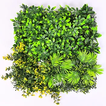 Anti-Uv Artificial Not Fading Grass Wall Panel Boxwood Hedge Green Plant Vertical Garden Panel For Outdoor Decor