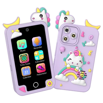 High-Definition Large Screen Children's Smart Educational Mobile Phone Toy 3-12 Years Old Birthday Holiday Gift Flashlight Alarm