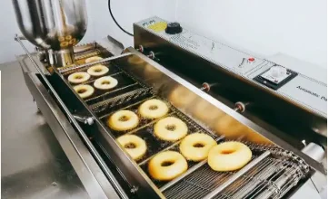Horizontal Type Mini Doughnut Machine Gas Loukoumades Donut Balls Maker Making Donut Frying Machine