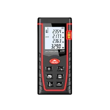 VA-T60 Digital Laser Distance Meter 60M Bubble Level Portable Laser Rangefinder M/in/Ft Measure Distance Area Volume Pythagorean