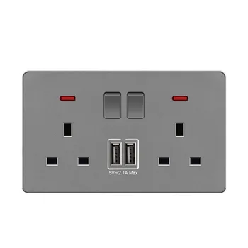 Manufacturer Price EU/UK Standard Electrical Wall Sockets and Switches Plates 1 2 3 4 Gang Power Wall Switch And Socket