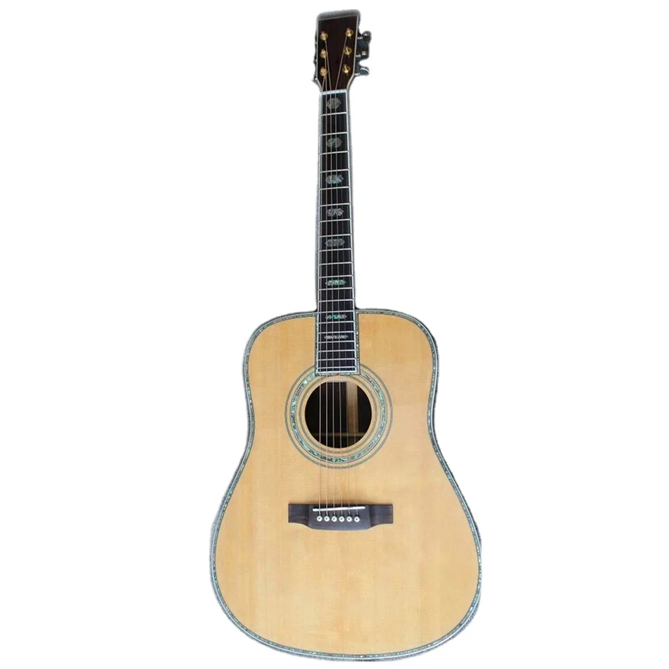 Weifang Rebon 6 String Acoustic Electric Guitar with Abalone
