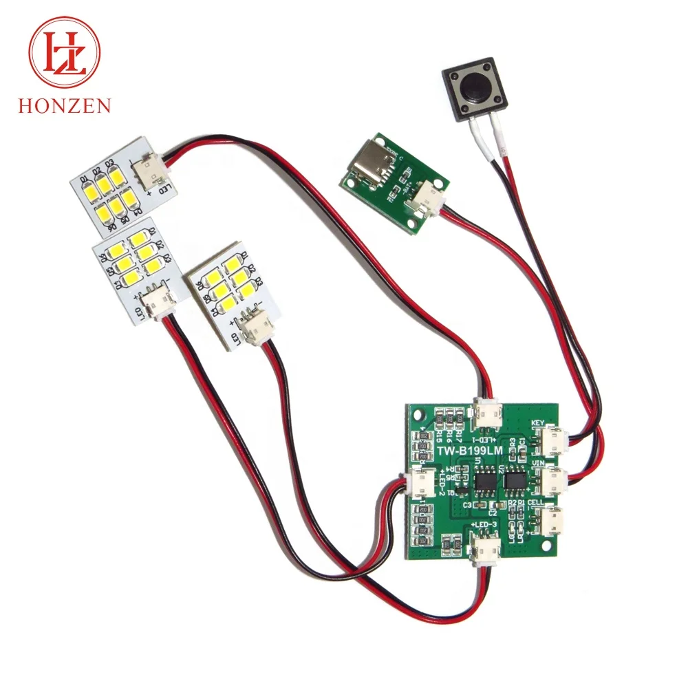 Rechargeable Usb Small Pcb with 18pcs Smd Led Lighting Module