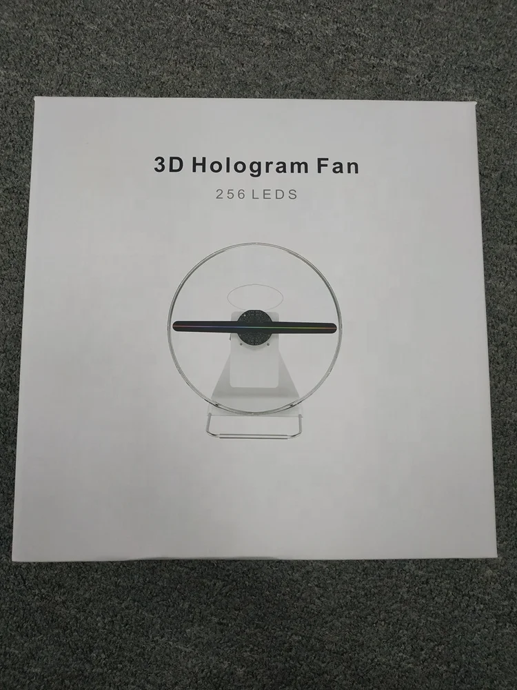 3d Projection Fan 30cm RechargeableTabletop Hd Desktop Hologram Advertising