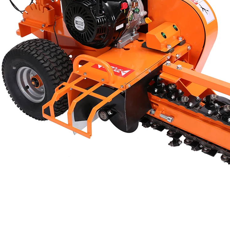 15HP Gasoline Trencher with Ducar Engine Recoil Starter Trenching Depth 60CM
