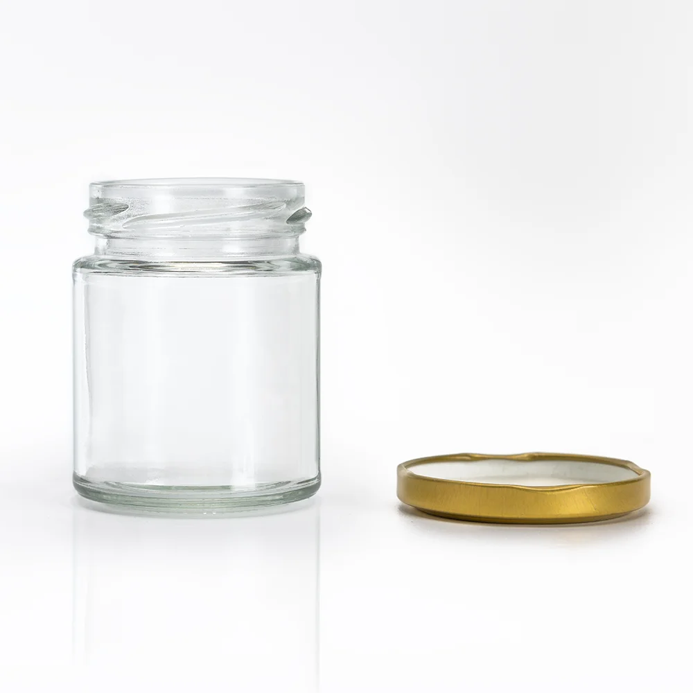 Wholesale 150ml 190ml 210ml 270ml Wide Mouth Straight Side Glass Jars for Food Storage Preserving Pickle Packaging Honey