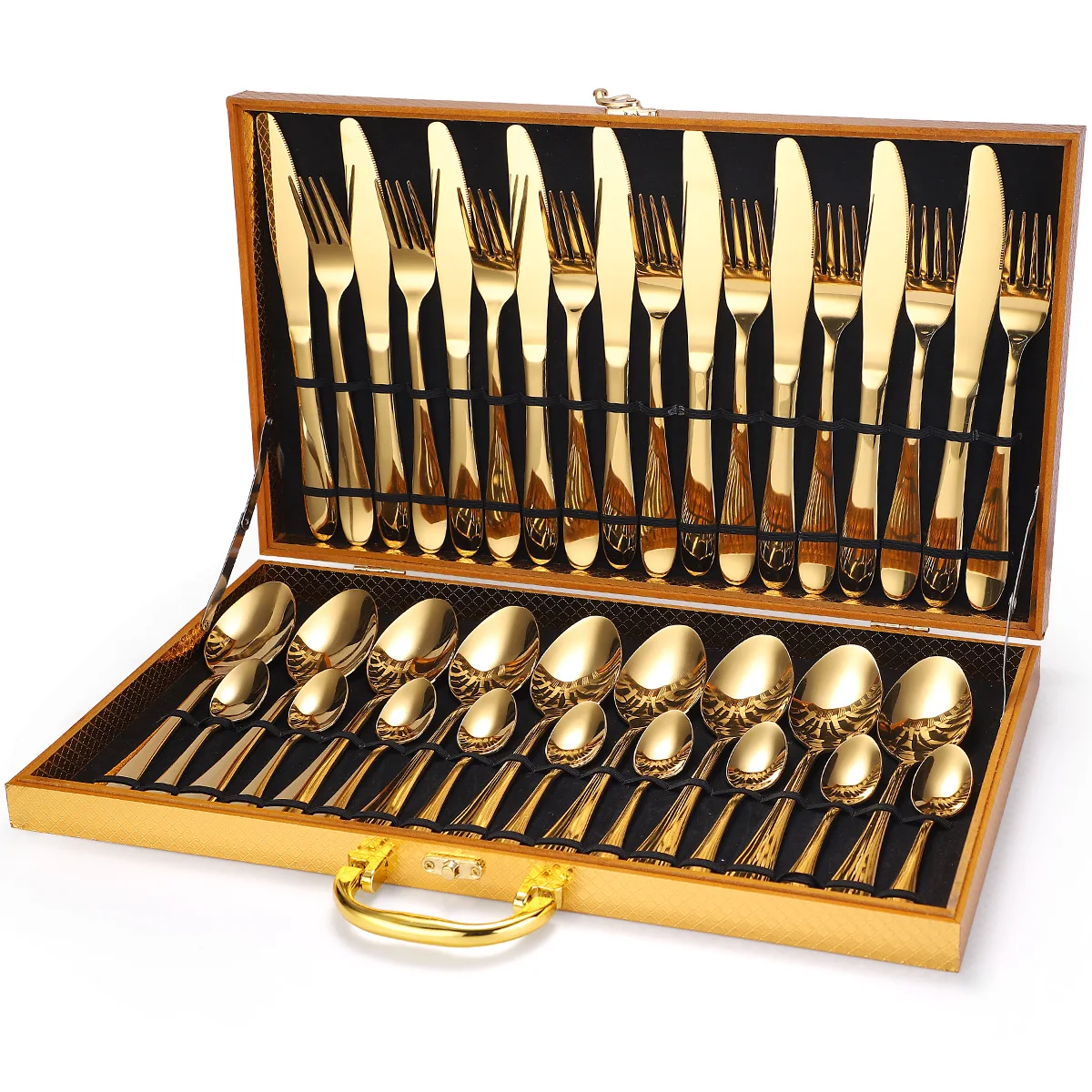 カトラリー(スプーン等) LUCKYWOOD Cutlery Set Spoon Gold LUCKYWOOD Cutlery Set Spoon Gold