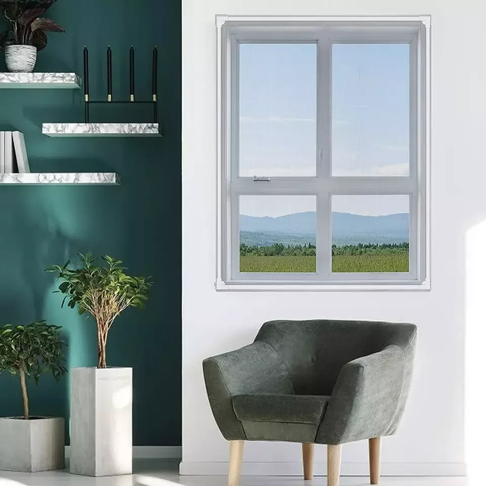 Magnetic Window Screen DIY Screening Mesh Magnetic Insect Screen Window Folding Mosquito Nets Portable Pleated Bugs Net
