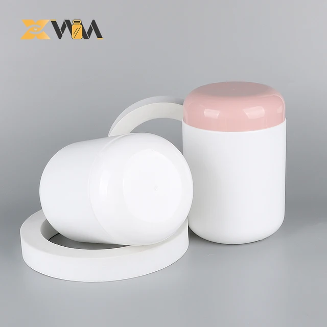 HDPE Protein Powder Cans with Hand-Pulled Gaskets Customizable 800ml & 1000ml Capacity for Medicine & Packaging Logo Printing
