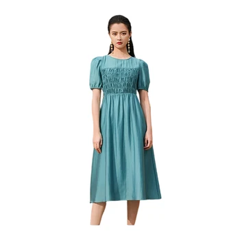 MNBF for,French gentle atmosphere quality short-sleeved dress women's mid-length