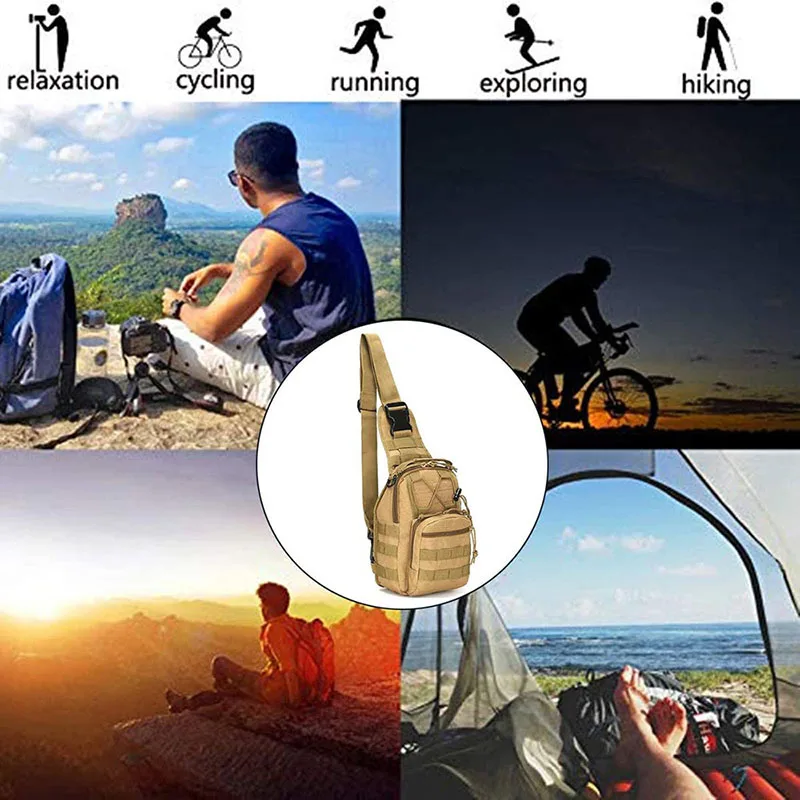Multifunctional Tactical Sling Pouch Assault Shoulder Bag Outdoor Traveling Chest Pack Tactical Sling Pouches Bags