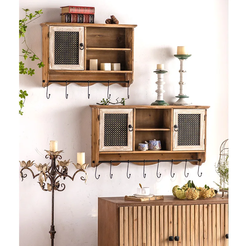 Eitida Mensole Decorative in Legno Rustico - Set di 2 Mensole
