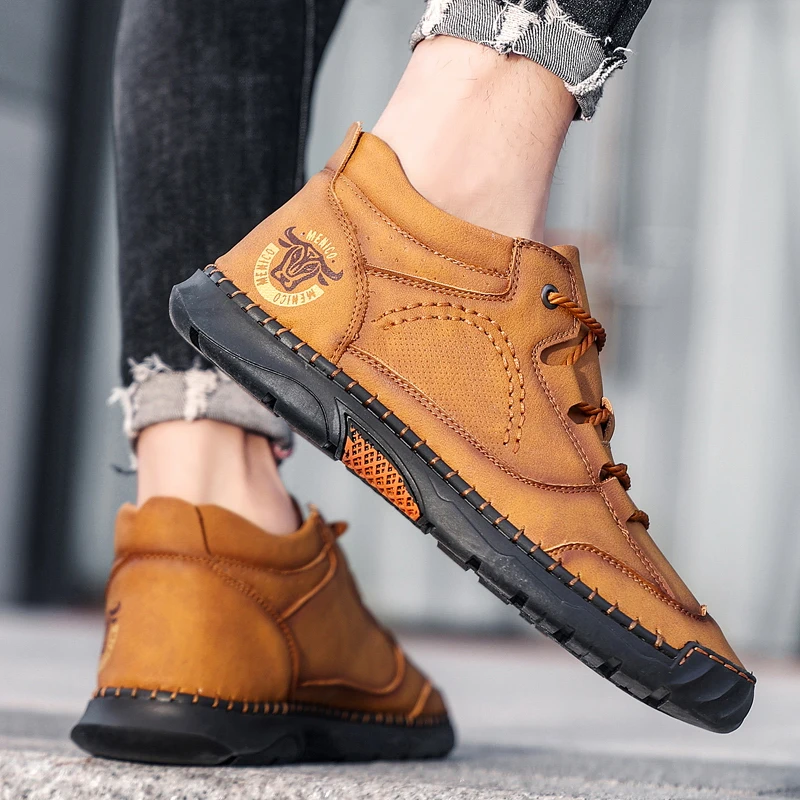 Accept OEM Service 4 Season Large Size Hand Made Microfiber Leather Casual Business Career Dress Men Shoes