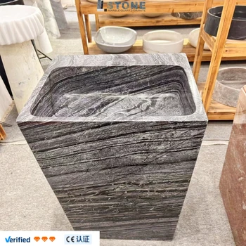 Modern Design Sintered Stone Pedestal Basin for Muslim Wudu & Mosque Prayer Wudumate Foot Washing Bathroom Furniture