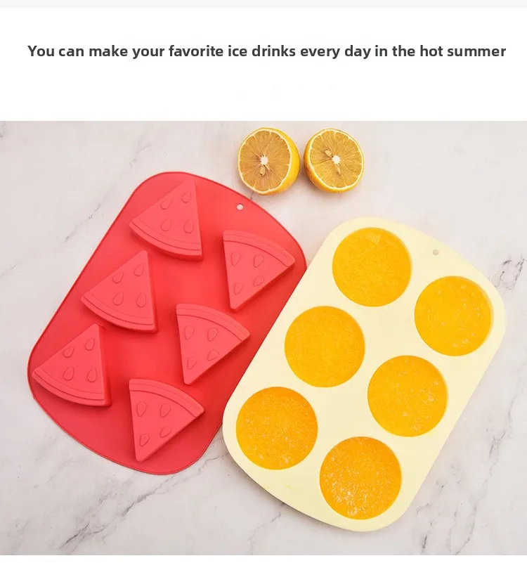 Large 6-Grid Silicone Ice Cube Mold Heat-Resistant Cake Baking Mold for Homemade Ice Cream or DIY Baking Household Product manufacture