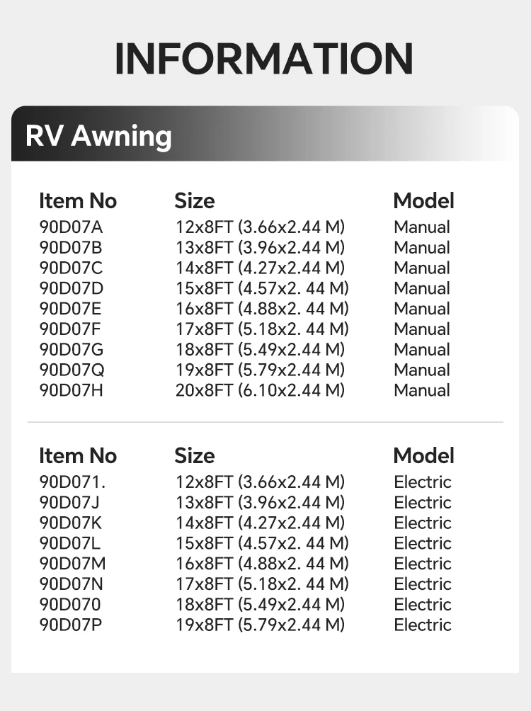 Homful Rv Awning Electric Camper Van Rv Awning Caravan Awning For