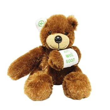 Get Well Soon Patient Injured Stuffed Teddy Bear Plush Toy with Bandage