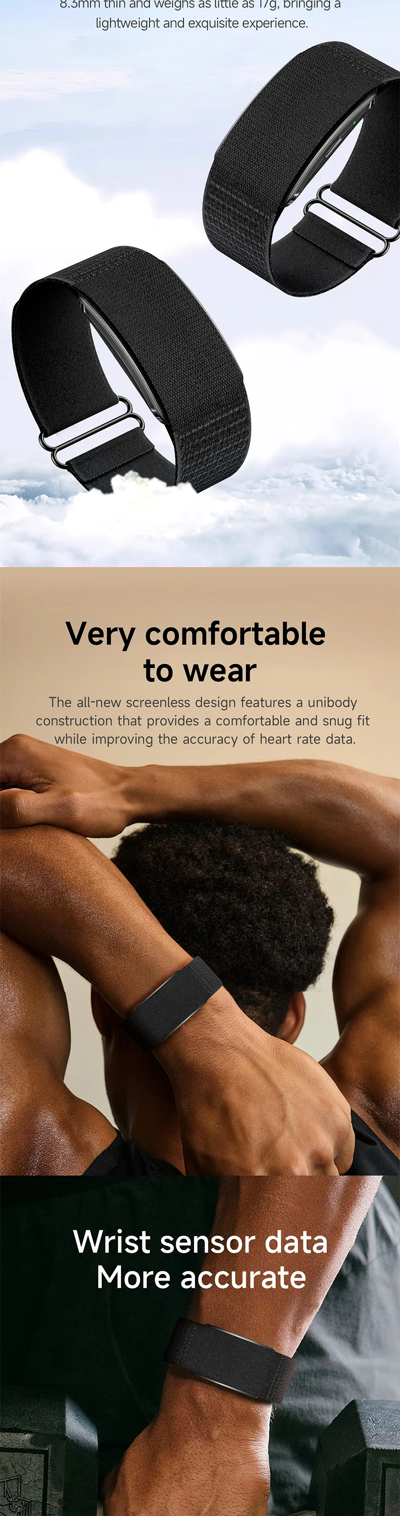 product new screenless smart bracelet y105 for men women 17g light body incoming call message reminder body fitness tracker watch-6