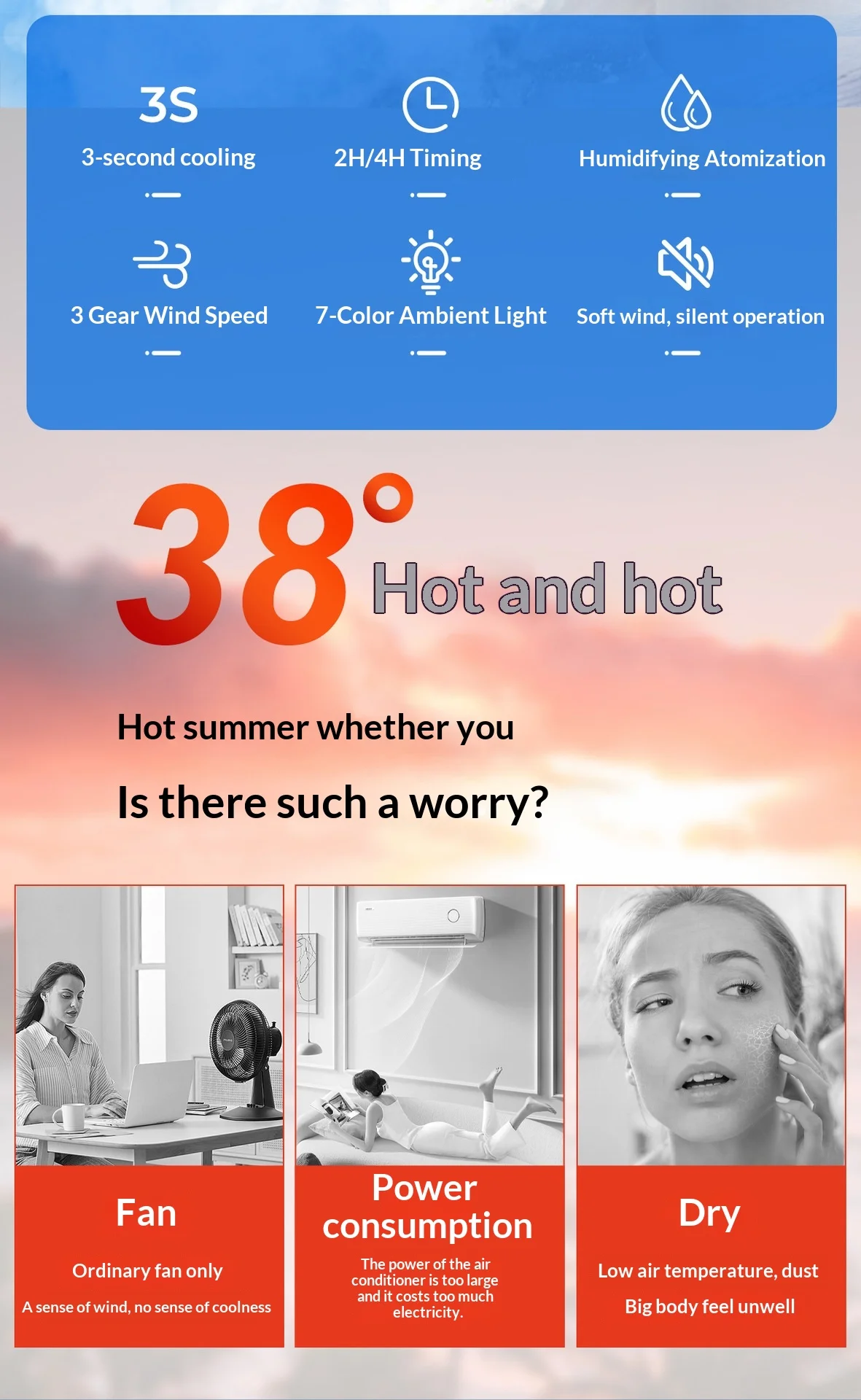 Portable Evaporative Air Cooler Usb Desktop Mist Fan Personal_voghion.com