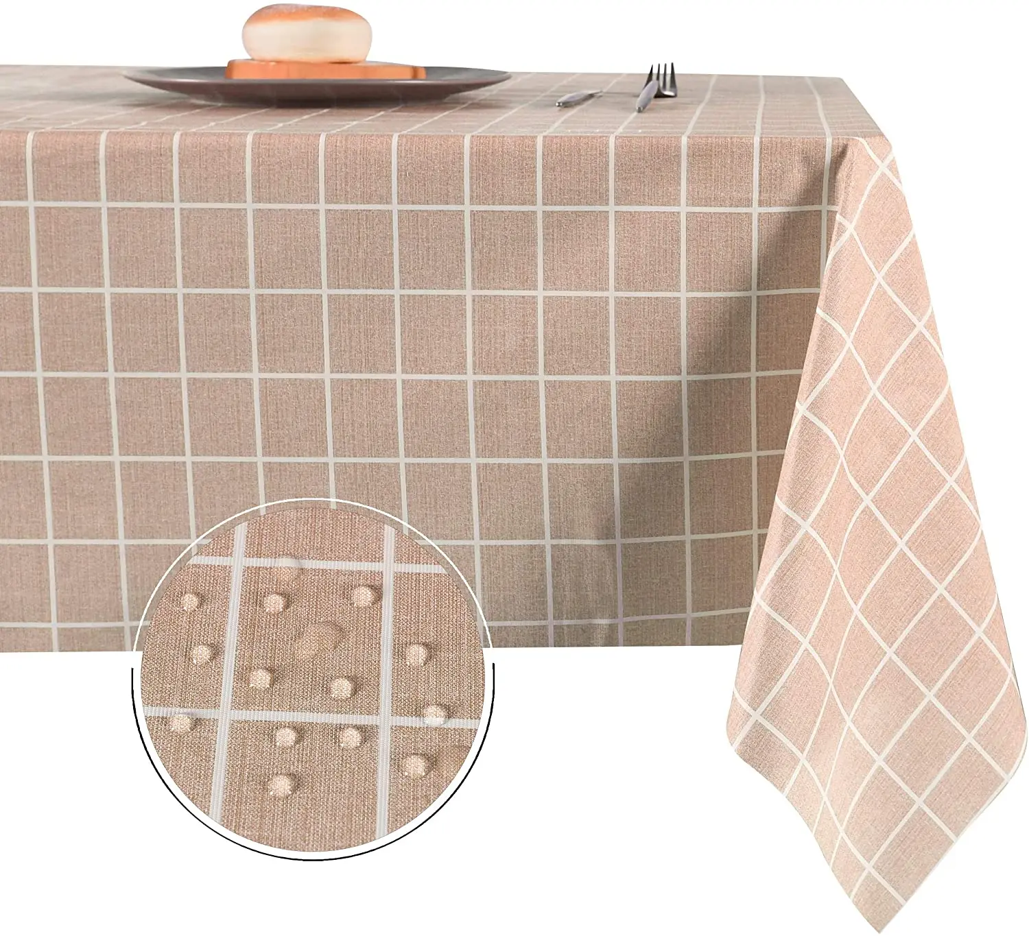 Elegant Rectangle Lace Tablecloth Thick And Solid Pattern Plain Style