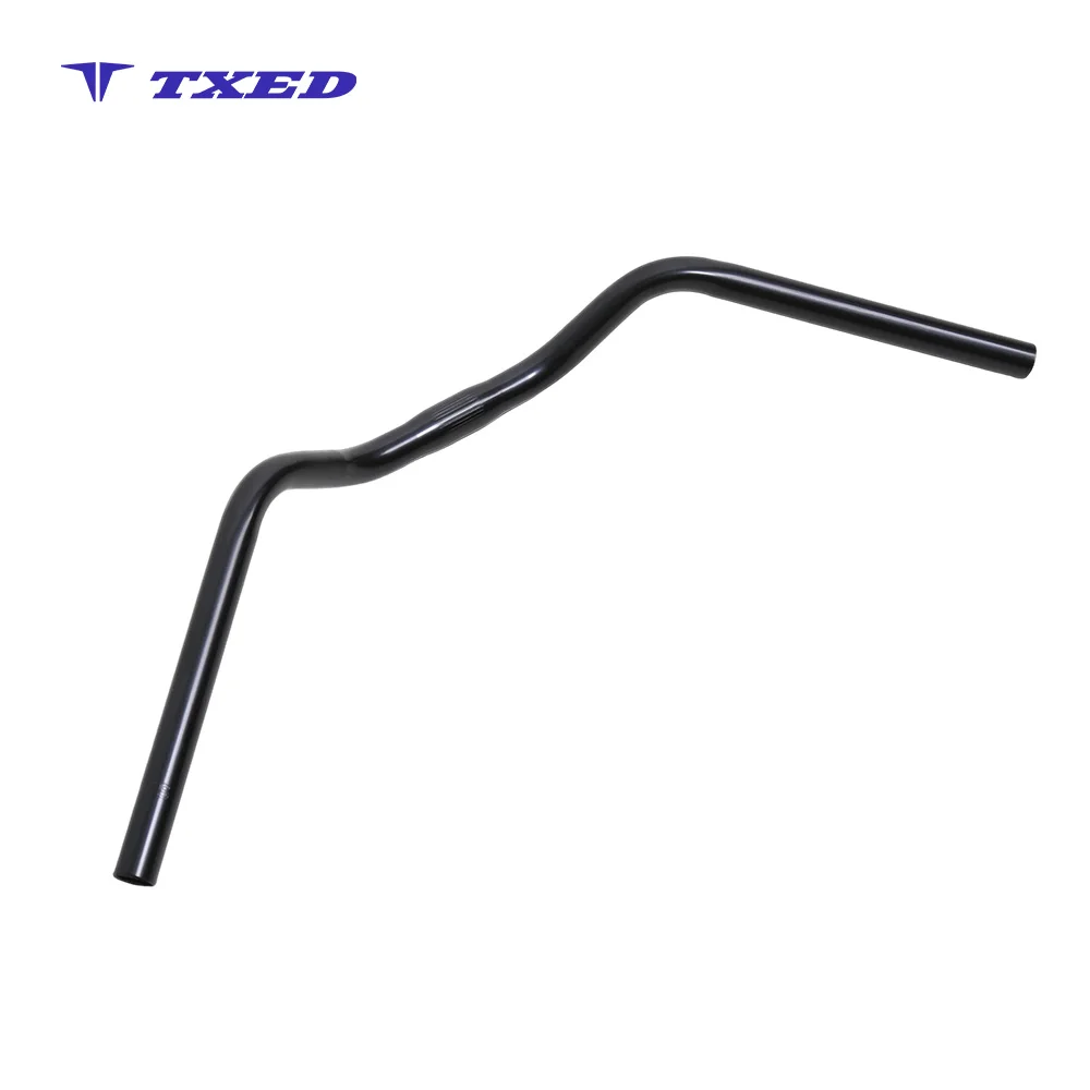 Wide Flat Shape Bicycle Handlebar 600mm Black Lightweight Durable for Road Bicycles Riding Control