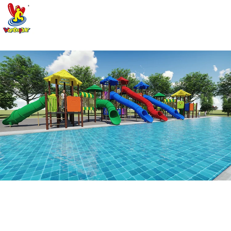 Children Playhouses Amusement Park/water Park Slides Plastic Toy ...