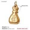 Pj437g double-sided money bag charm