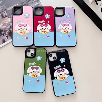 NEW design 3D Silicone Kawaii Cell Phone Case for iPhone 16 15 14 Pro Max Cartoon Phone Cover for iPhone 13 12 11